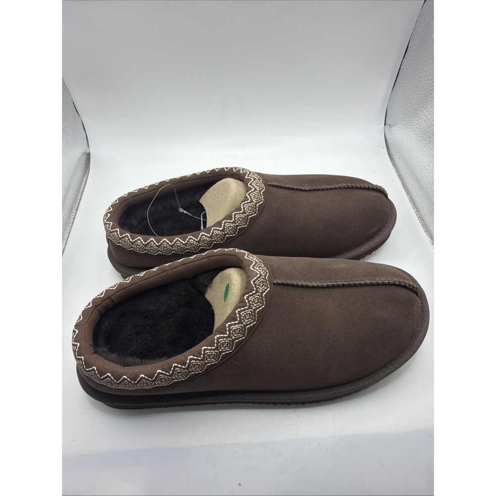 Kirkland Signature Unisex Brown Shearling Slippers Size US M6 W7, EU 38, UK 5